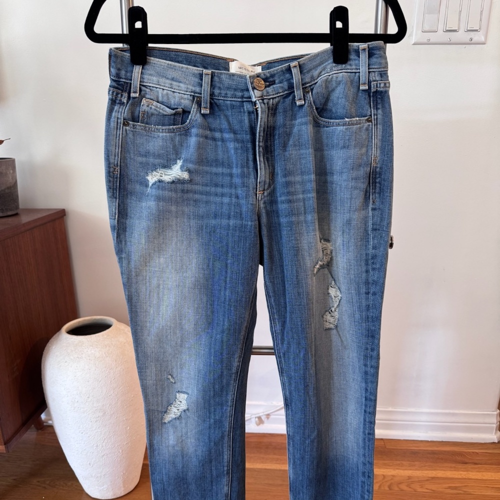 McGuire Mrs Robinson Distressed Light Wash Boyfriend Jean - Light Blue